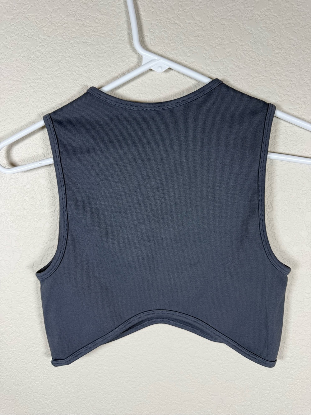 GYM Women's Dark Grey Crop Tank Top - Picture 6 of 6